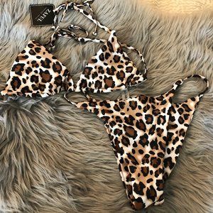 Zaful Leopard Print Bathing Suit
